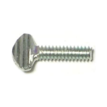 Thumb Screw, #8-32 Thread Size, Spade, Zinc Plated Steel, 1/2 In Lg, 16 PK